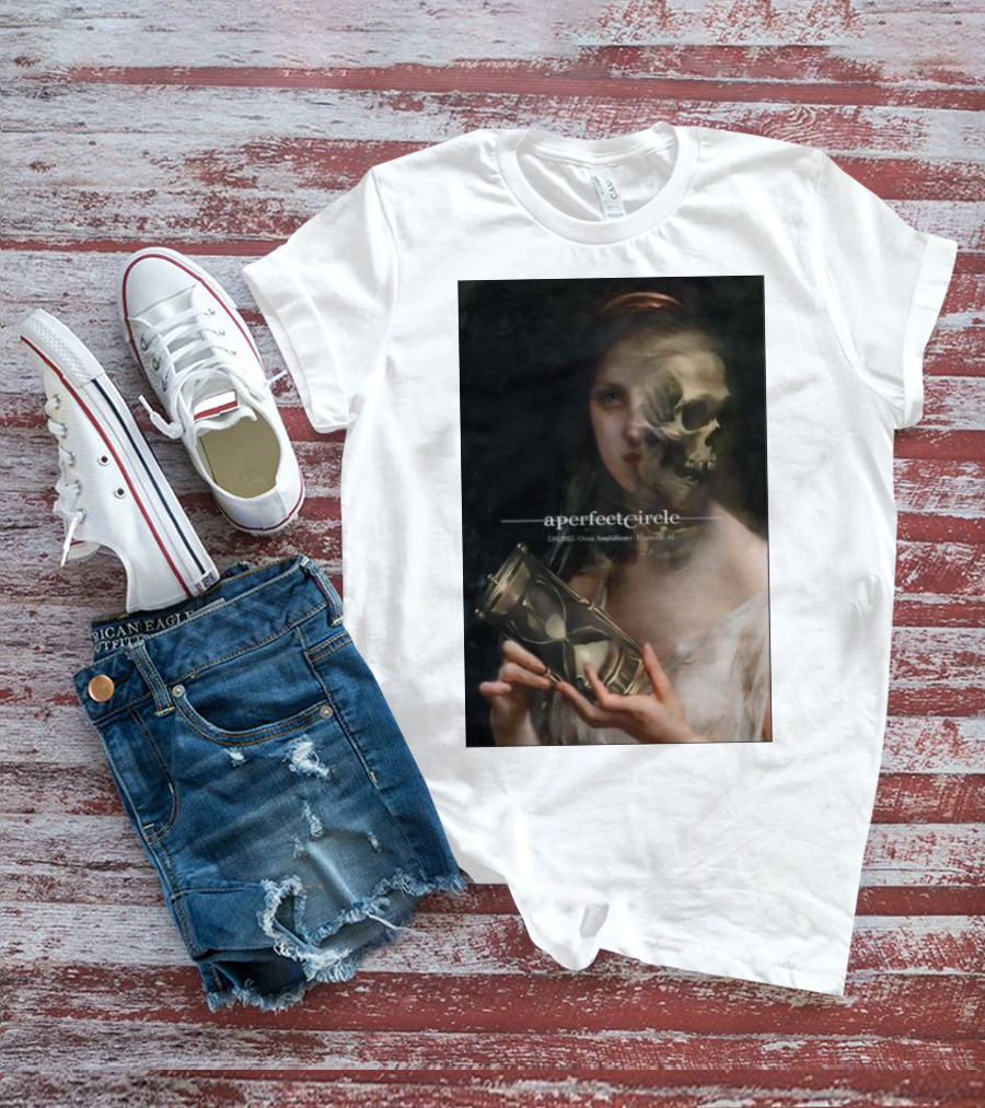 A Perfect Circle 5/4/2025 Orion Amphitheater Huntsville AL Skeleton Woman Hourglass T-Shirt