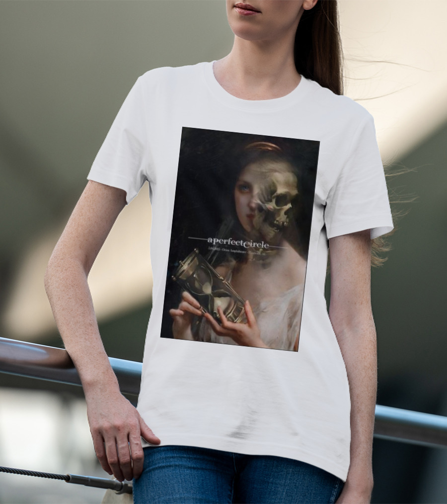 A Perfect Circle 5/4/2025 Orion Amphitheater Huntsville AL Skeleton Woman Hourglass T-Shirt