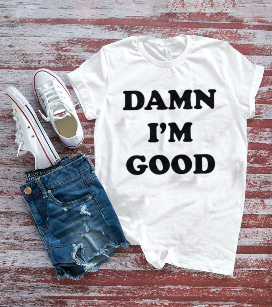 "Ac Damn I’m Good But He Was Better 2 Retro Style Gaming Font" T-Shirt