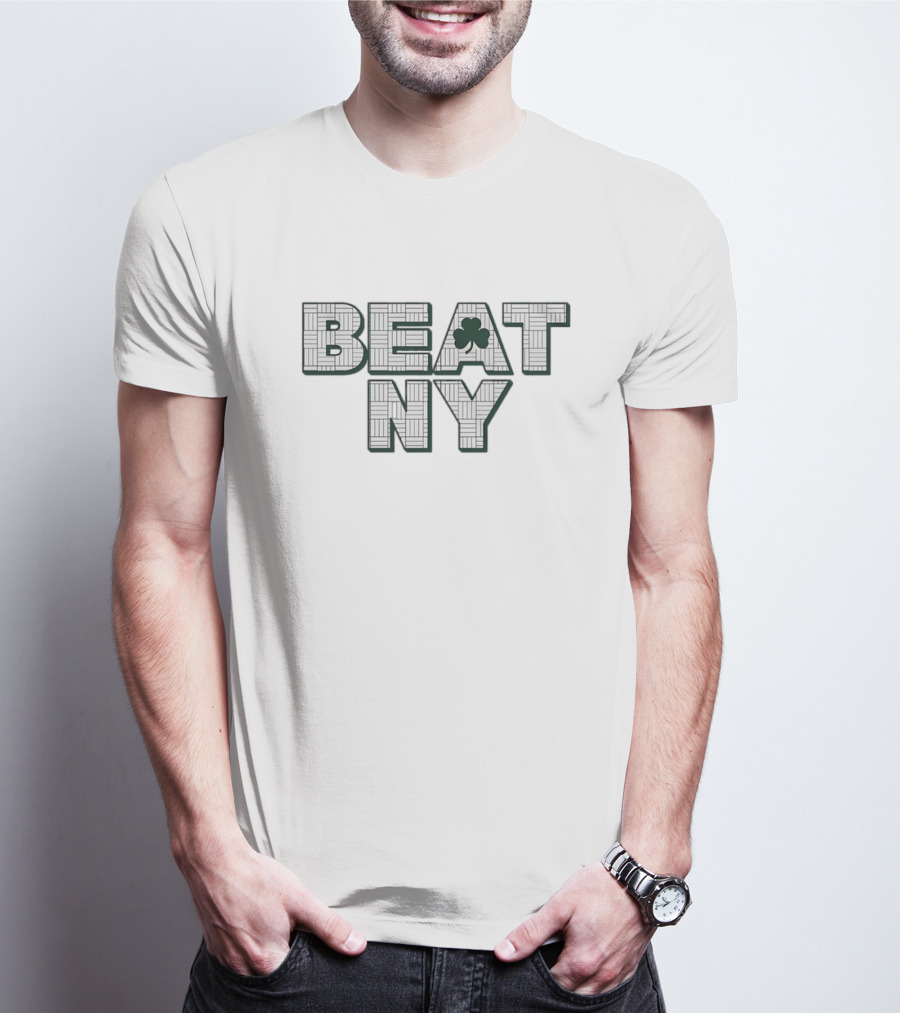 Beat NY Basketball Cloverleaf Pattern T-Shirt