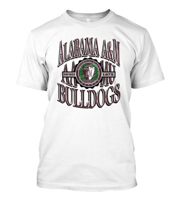 Alabama A&M Bulldogs Founded 1875 Historical Black College Emblem And Crest T-Shirt