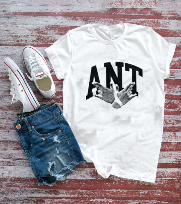 Hands Forming Heart Symbol With Ant Text T-Shirt