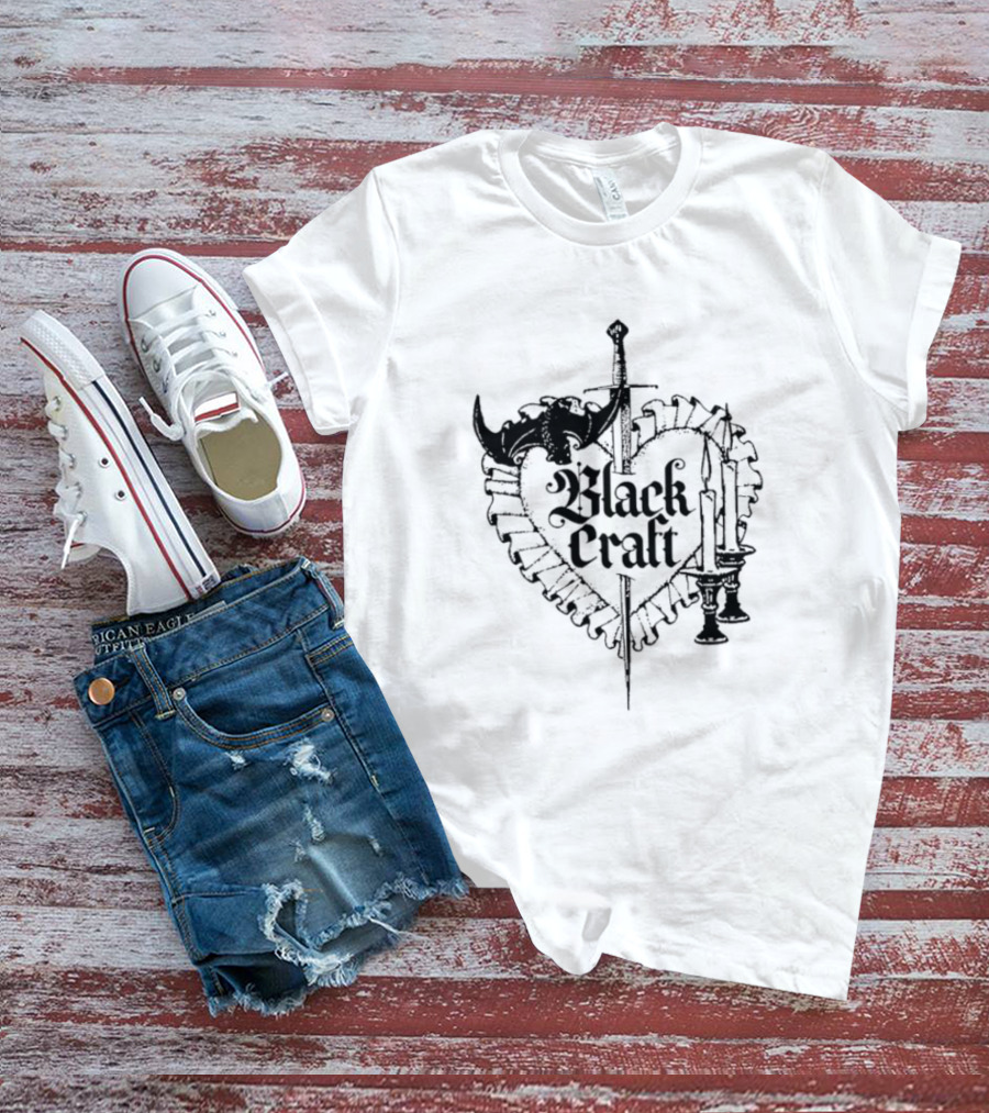 Blackcraft Cult Dagger Heart With Candles And Roses T-Shirt