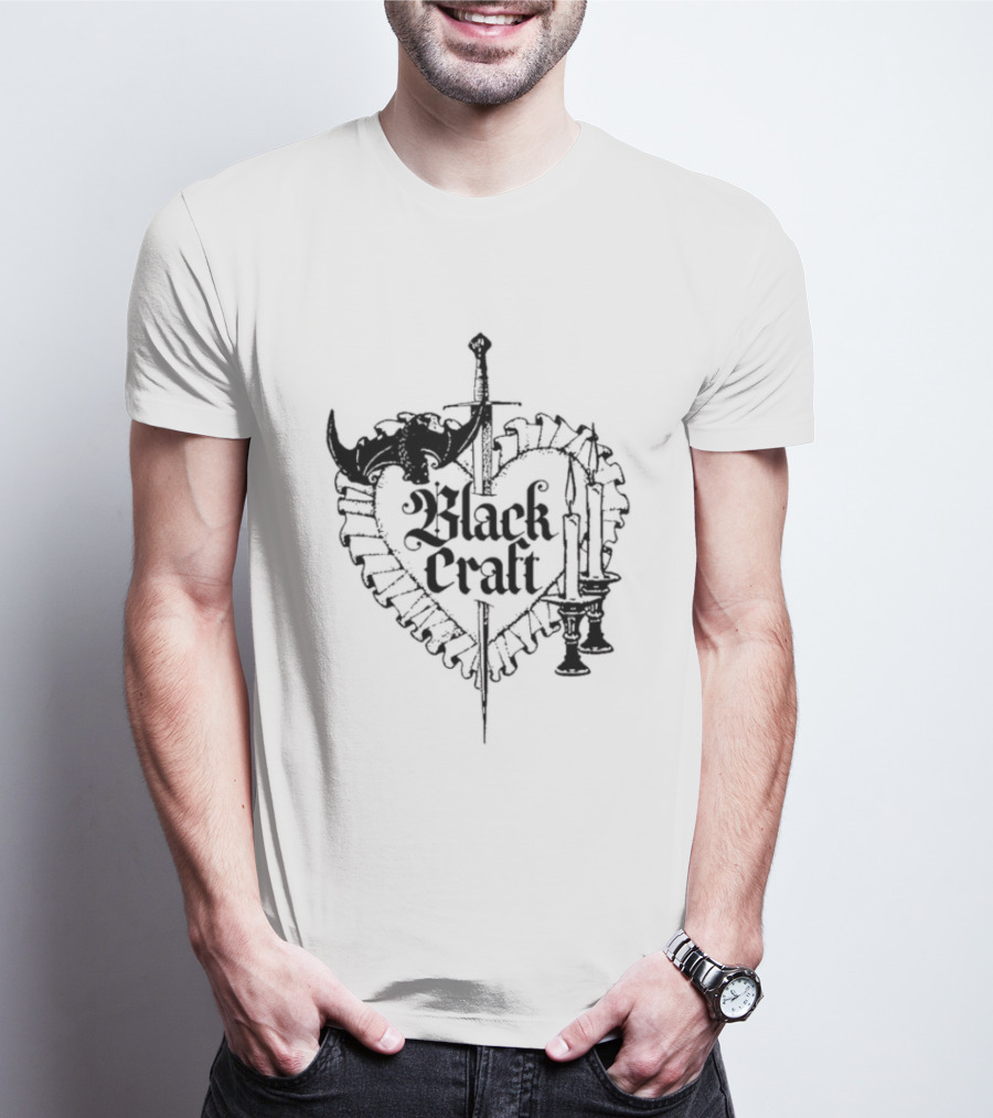 Blackcraft Cult Dagger Heart With Candles And Roses T-Shirt