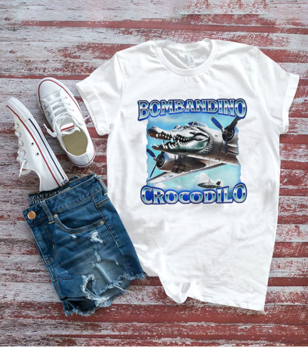 Bombandino Crocodilo Airplane Crocodile Head Artwork T-Shirt