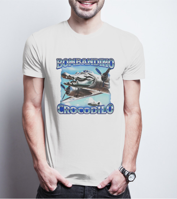 Bombandino Crocodilo Airplane Crocodile Head Artwork T-Shirt
