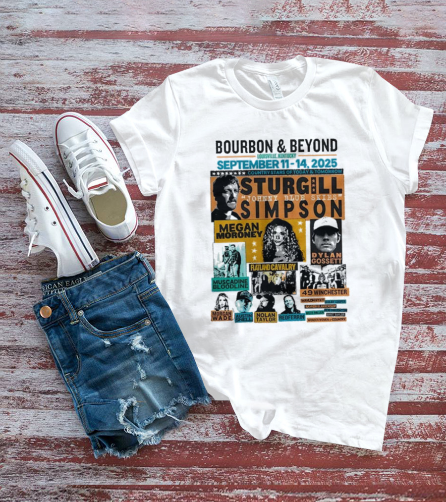 Bourbon & Beyond 2025 Louisville Kentucky Sturgill Simpson Megan Moroney Flatland Cavalry September 11-14 Country Stars T-Shirt
