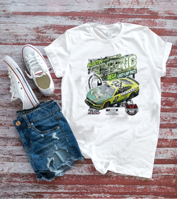 Austin Cindric April 27th Dega Last-Lap Pass Menards 2 Jack Link's 500 Nascar Cup Series T-Shirt