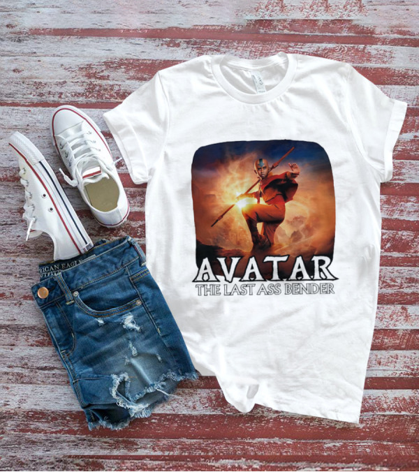 Avatar The Last Ass Bender Aang Parody With Red Outfit And Staff T-Shirt