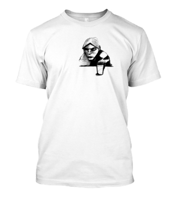 Burial Untrue Album Cover Motif With Cross And Abstract Faces T-Shirt