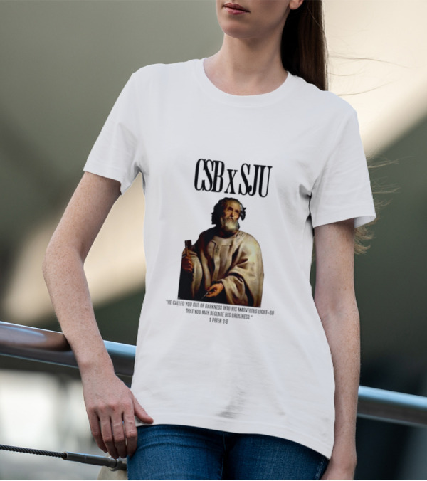CSB SJU He Called You Out Of Darkness Into His Marvelous Light Saint Peter Painting T-Shirt