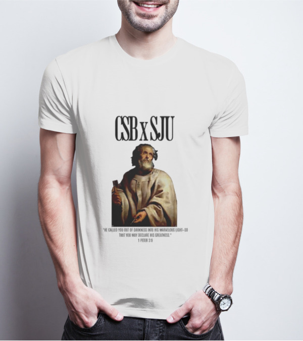 CSB SJU He Called You Out Of Darkness Into His Marvelous Light Saint Peter Painting T-Shirt