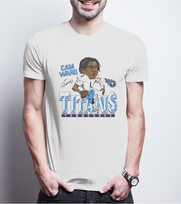 Cam Ward Signature Tennessee Titans Caricature T-Shirt