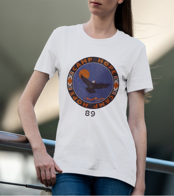 Camp Hope Circle 89 Eagle And Sun Design T-Shirt