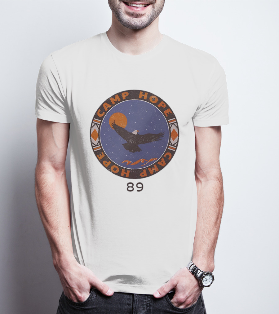Camp Hope Circle 89 Eagle And Sun Design T-Shirt