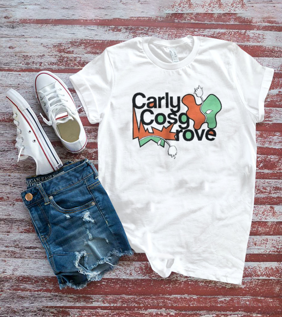 Carly Cosgrove Stacked Abstract Shapes And Text Elements T-Shirt