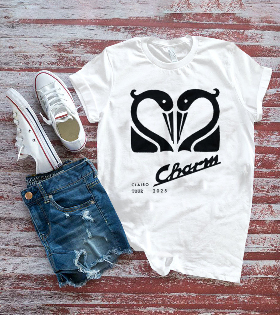 Clairo Charm Swan Europe Tour 2023 Vintage Style Graphic T-Shirt