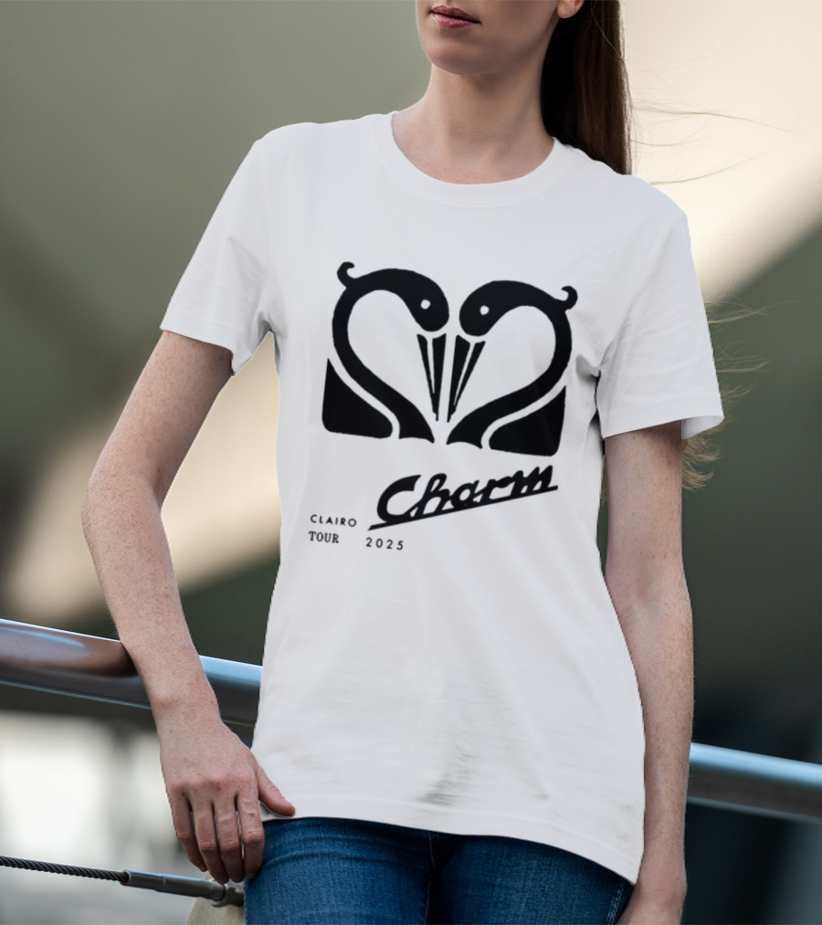 Clairo Charm Swan Europe Tour 2023 Vintage Style Graphic T-Shirt