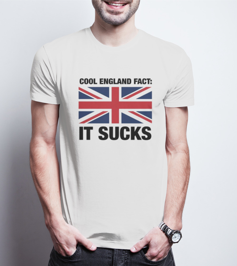 "Union Jack With England Fact It Sucks Statement" T-Shirt