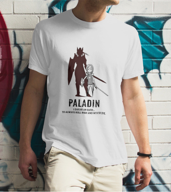 Dungeons And Dragons Paladin Oath Always Roll High Never Die T-Shirt