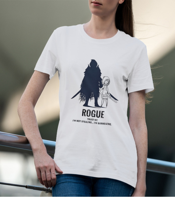 Dungeons And Dragons Rogue Trust Me I’m Not Stealing I’m Borrowing Silhouette T-Shirt