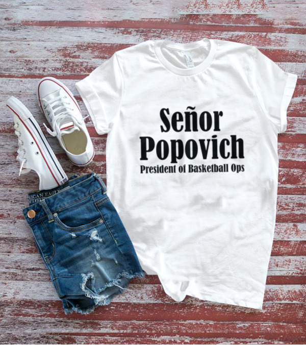 El Jefe Señor Popovich President Of Baseball Classic Retro Text T-Shirt