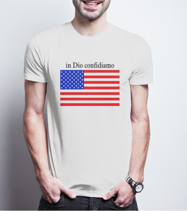 Eric Adams Wearing In Dio Confidiamo T-Shirt