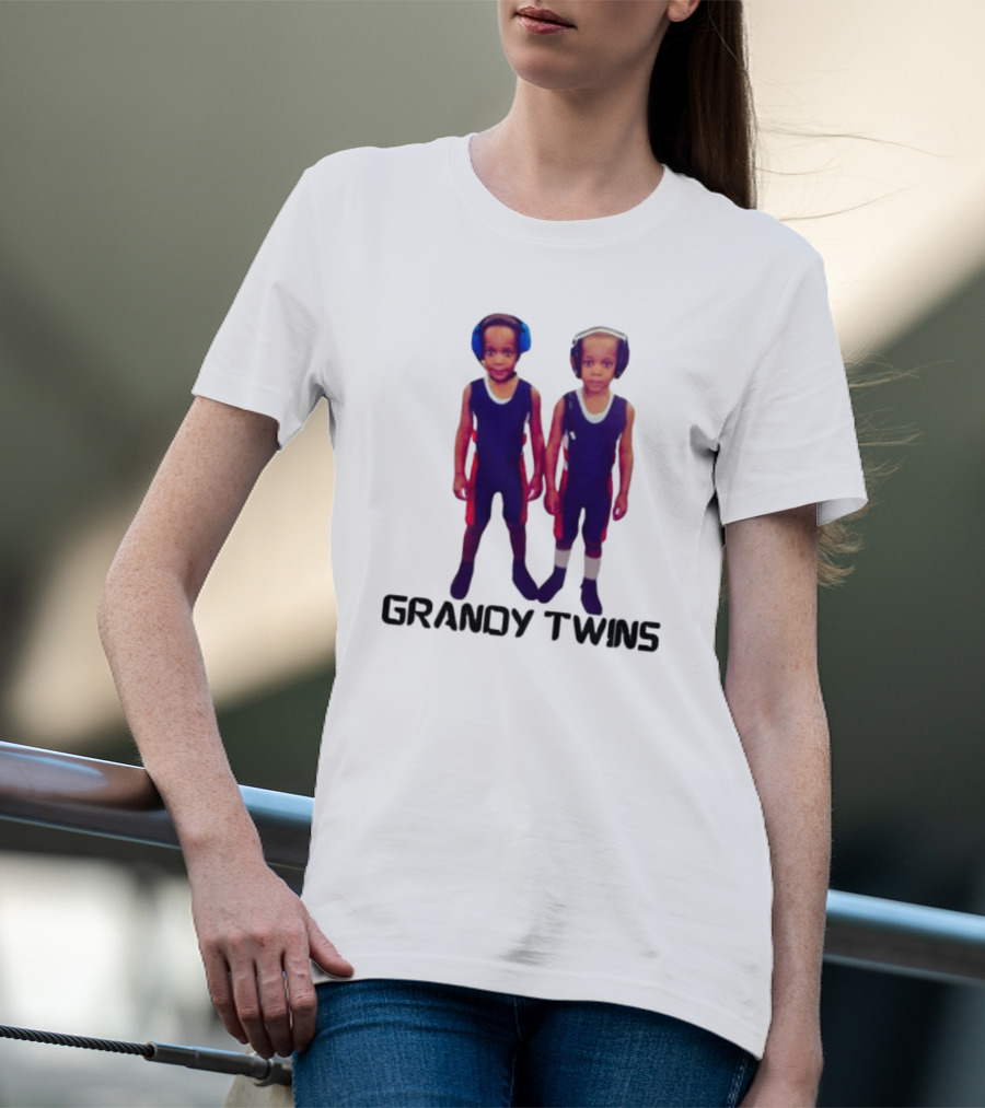Grandytwinsboxing Baby Grandy Twins Wrestling Outfit T-Shirt