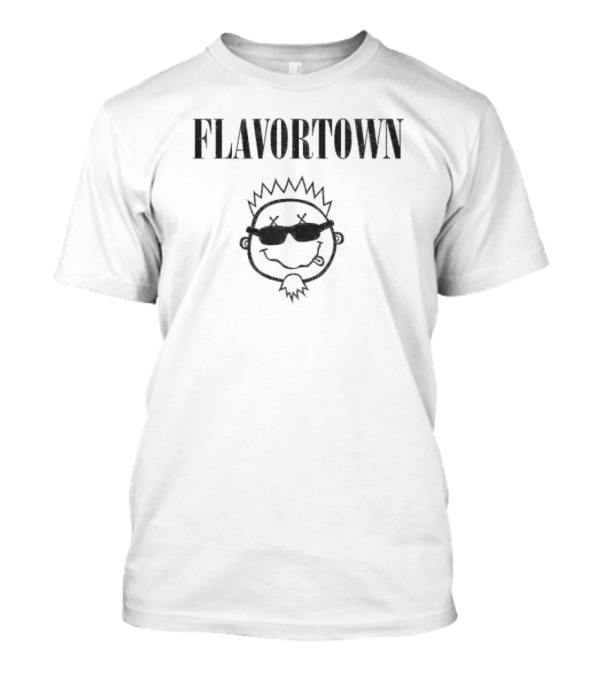 Flavortown Guy Fieri Smells Like Flavor With Sunglasses Pizza Icon T-Shirt