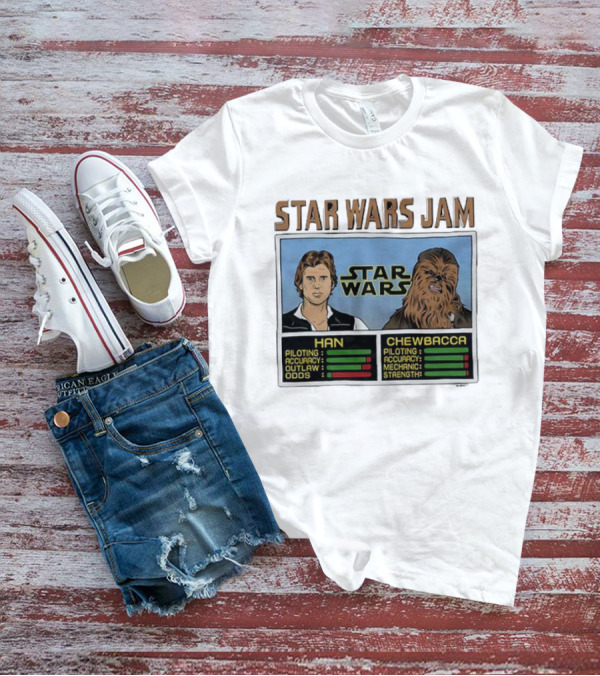 Star Wars Jam Han Chewbacca Piloting Accuracy Outlaw Strength T-Shirt