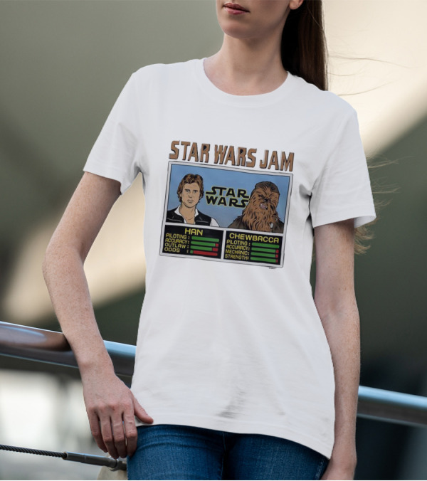 Star Wars Jam Han Chewbacca Piloting Accuracy Outlaw Strength T-Shirt