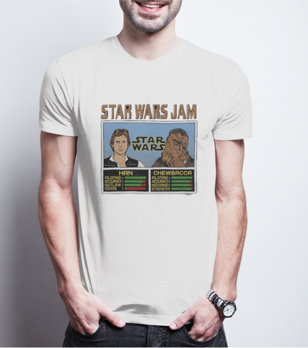 Star Wars Jam Han Chewbacca Piloting Accuracy Outlaw Strength T-Shirt