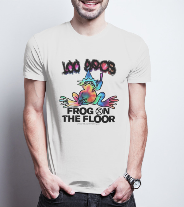 100 Gecs Rainbow Frog Tie-Dye Party Vibes T-Shirt