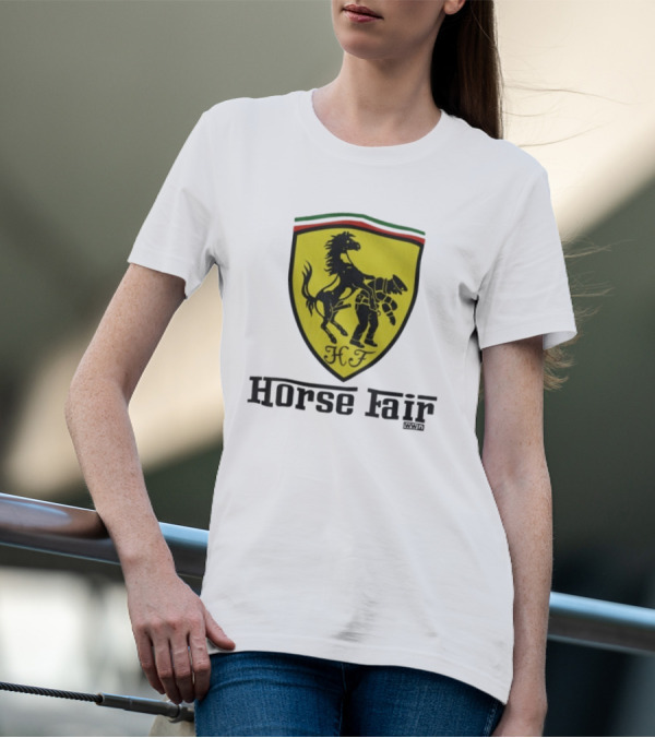 Horse Fair Waterford Whispers HF Shield With Horse And Man T-Shirt