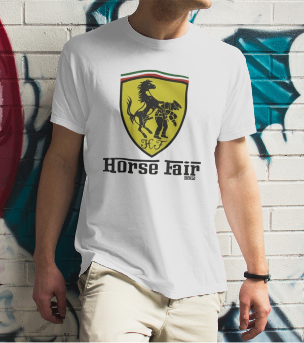 Horse Fair Waterford Whispers HF Shield With Horse And Man T-Shirt