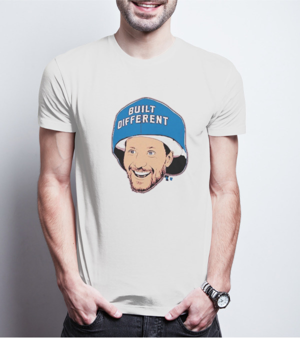 Gabriel Landeskog Built Different Blue Helmet Illustration T-Shirt