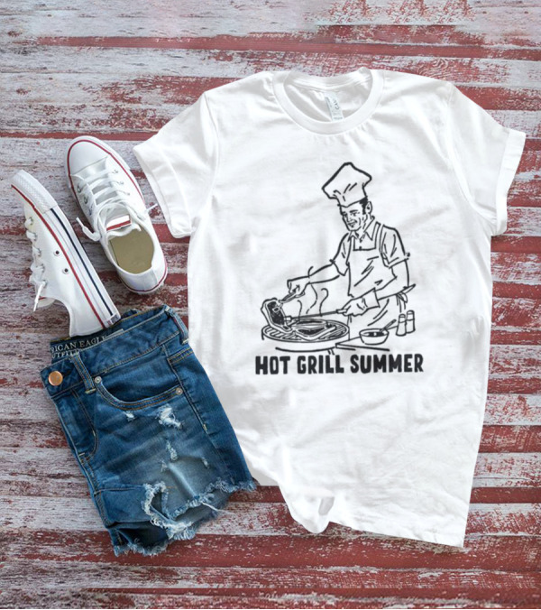 Hot Grill Summer Chef Grilling Cookout Vibes T-Shirt