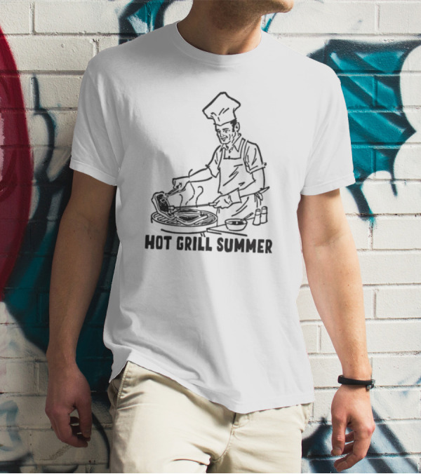 Hot Grill Summer Chef Grilling Cookout Vibes T-Shirt