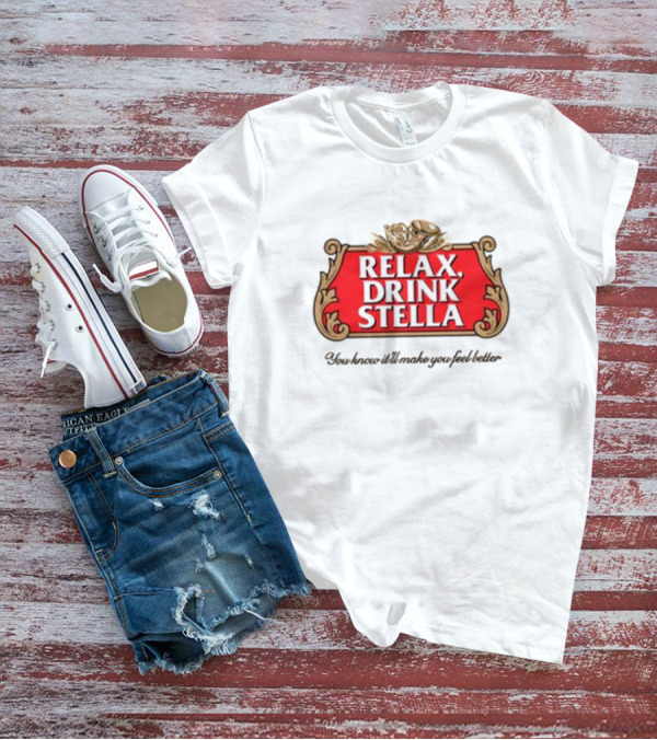 Houseofharry Relax Drink Stella Belgian Beer Inspired Crest T-Shirt