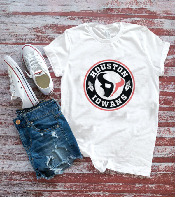 Houston Iowans Texan-Inspired Corn And Lone Star Imagery T-Shirt