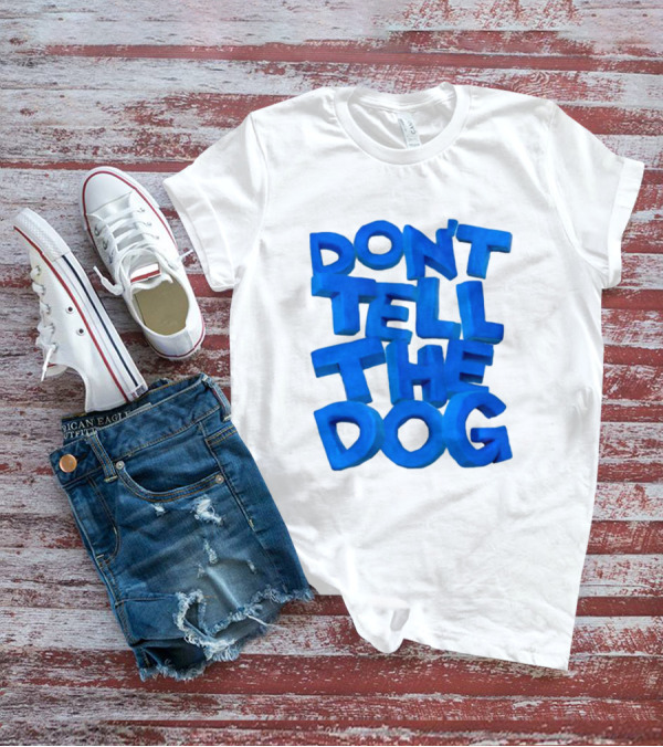 James Marriott Don't Tell The Dog Blue Text White Album T-Shirt