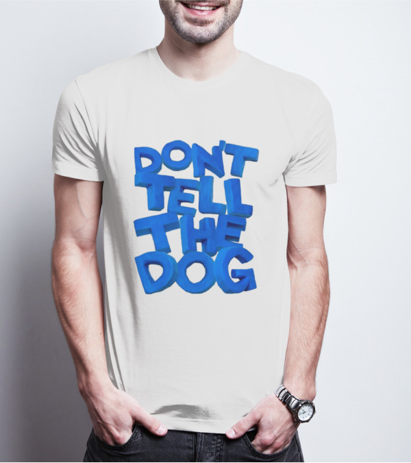 James Marriott Don't Tell The Dog Blue Text White Album T-Shirt