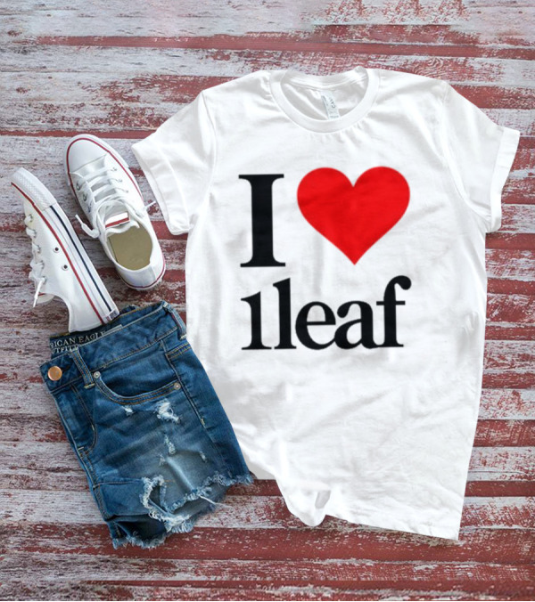 I Heart 1Leaf Bold Red Love Statement T-Shirt