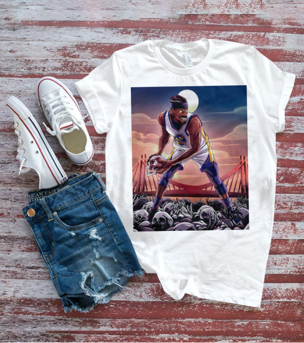 Golden State Warriors Basketball Skulls Bridge Sunset T-Shirt