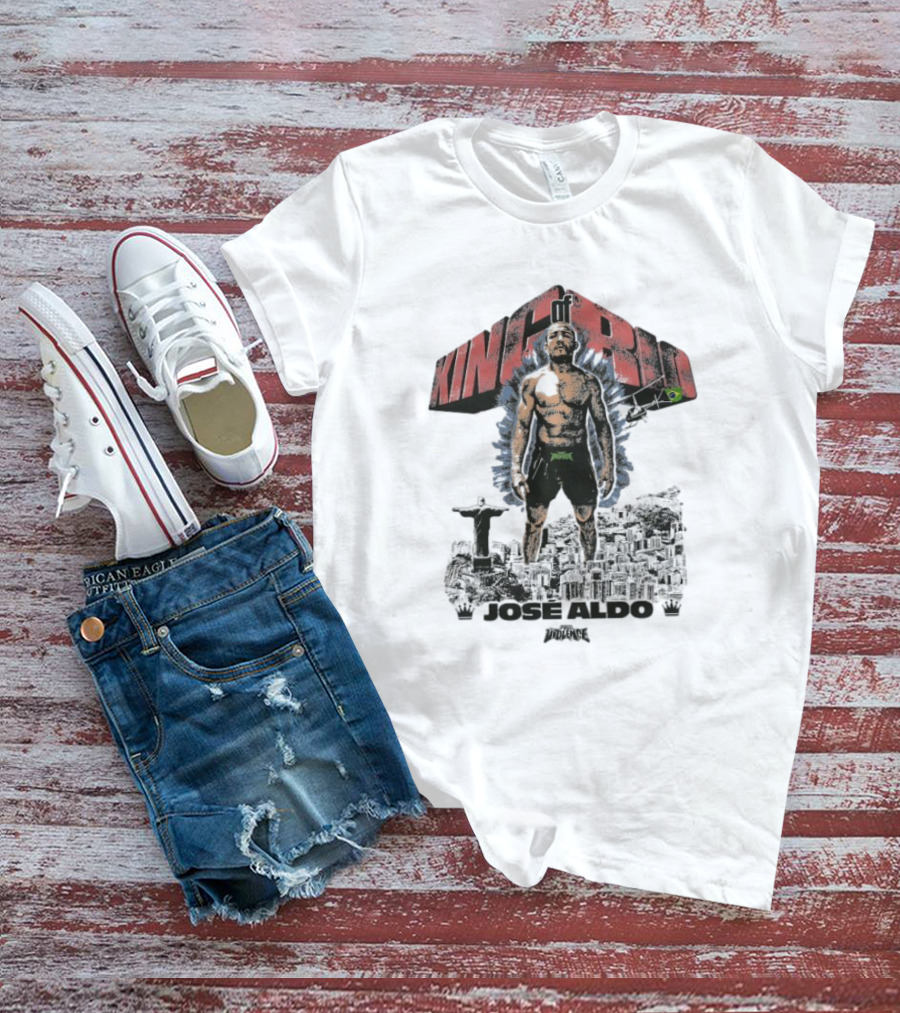 Jose Aldo King Of Rio Full Violence Fighter Statue Cityscape T-Shirt