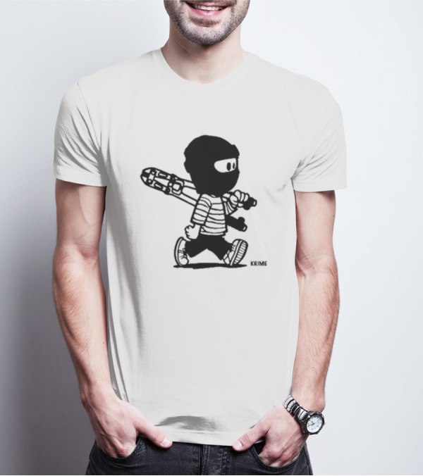 Krime Calvin Graffiti Comic Style Mischief Artwork T-Shirt