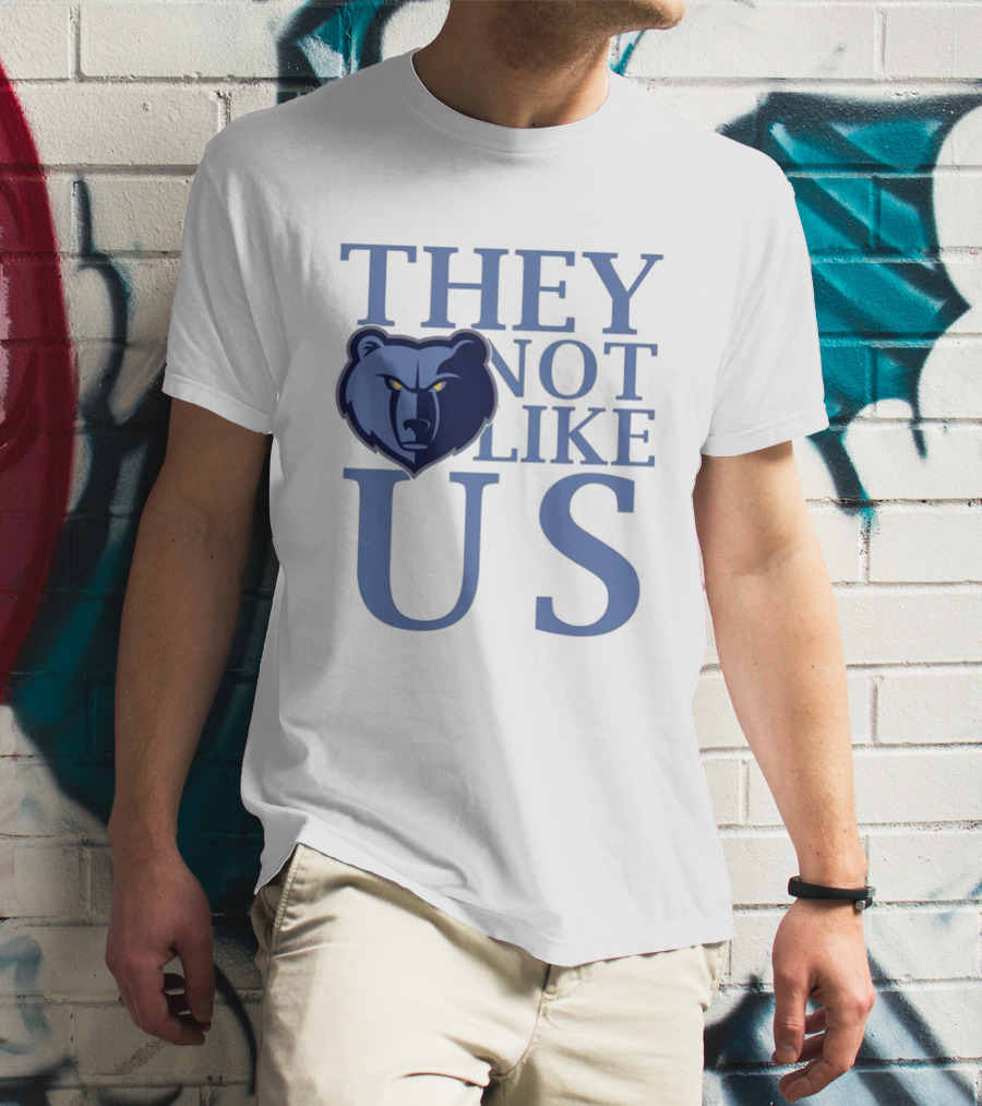 Memphis Grizzlies They Not Like Us Bear Head Emblem T-Shirt
