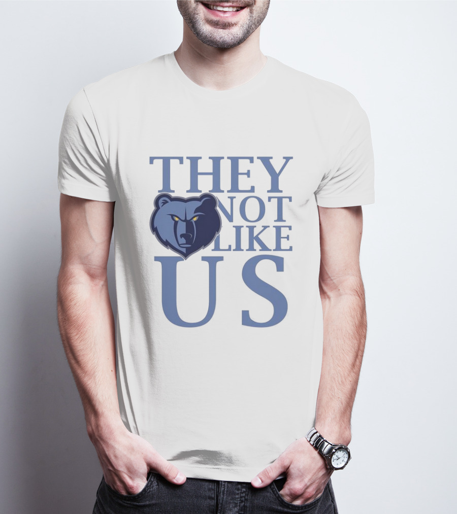 Memphis Grizzlies They Not Like Us Bear Head Emblem T-Shirt