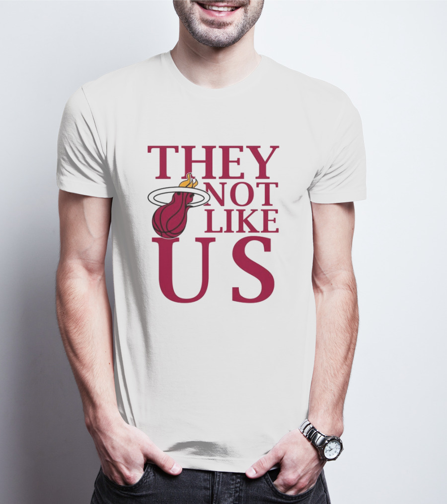 They Not Like Us Miami Heat Basketball Fan Merchandise T-Shirt