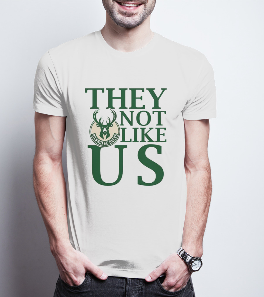 Milwaukee Bucks They Not Like Us Basketball Team Slogan T-Shirt